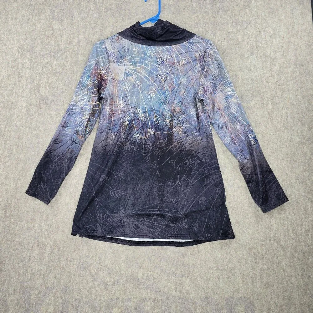 Azalea By Firmiana Womens Long-Sleeve Tunic Abstract Gradient Print Small - Picture 2 of 7